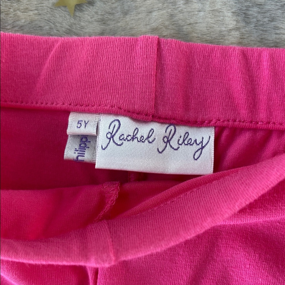 Rachel Riley Floral Ruffle Top with Bright Pink Shorts - Picture 5 of 7